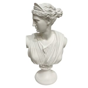 Adorno figura mujer griega de resina blanca 51cm