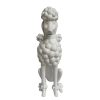 Adorno figura Poodle de resina blanco 60cm