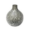 Florero Rolly de vidrio efecto mármol 20cm