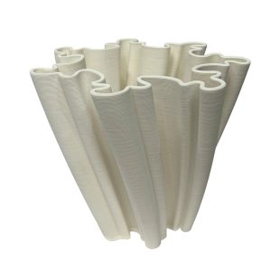 Florero Brisa de cerámica color blanco Ø21cm