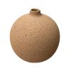 Florero Duna de cerámica beige acabado arenado 16cm