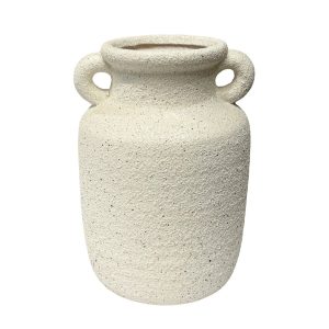 Florero Cassy de cerámica color blanco 22cm