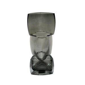 Florero Ice de vidrio smoke 25cm