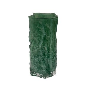 Florero Mitchi de vidrio verde aqua 21cm