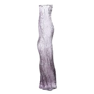 Florero de vidrio High con textura y degradado morado 60cm