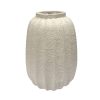 Florero Zoe de piedra mineral blanco 50cm