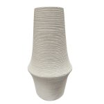 Jarrón alto Eira de cerámica blanco 70cm