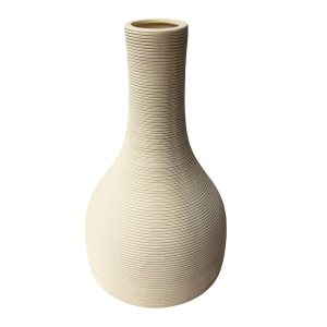 Florero Wind de cerámica crema 26cm