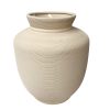 Jarrón Zyn de cerámica crema 30cm