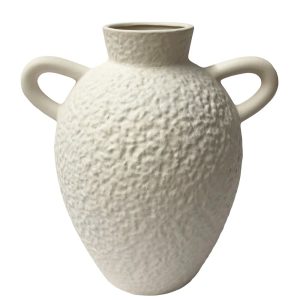 Jarrón Vex de cerámica blanca 28cm