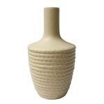 Florero Zed de cerámica crema 20cm