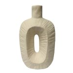 Florero Lume de cerámica crema 34cm