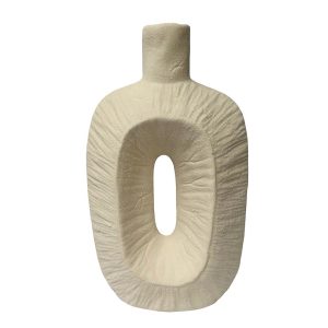 Florero Lume de cerámica crema 34cm