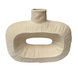 Florero Lume de cerámica crema 20cm
