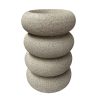 Florero Pure de piedra mineral gris 65cm