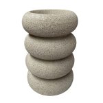 Florero Pure de piedra mineral gris 65cm