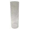 Florero Lior de vidrio clear craquelado 40cm