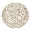 Tapete Milán circular tejido textil blanco 150cm