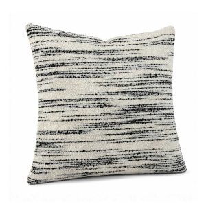 Cojin 45x45 rayas negro/blanco