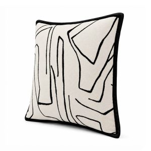 Cojin 45x45 diseño abstracto blanco/negro