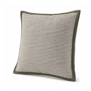 Cojin 45x45 rayas verde grisáceo