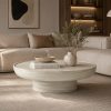 Mesa de centro Klyra con acabado en travertino beige