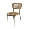 Silla exterior sin brazos Noah aluminio taupe + PE rattán