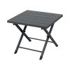 Mesa auxiliar plegable Burg de aluminio gris oscuro