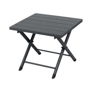 Mesa auxiliar plegable Burg de aluminio gris oscuro
