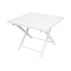 Mesa auxiliar plegable Burg de aluminio blanco