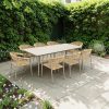 Set de comedor exterior Cole top piedra sinterizada taupe