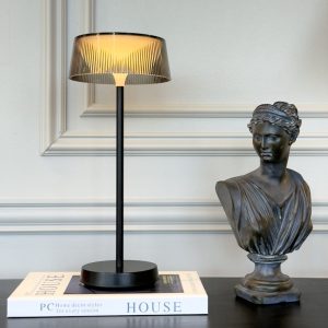 Lámpara LED recargable Brilla black luz cálida dimerizable