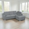 Sofá cama esquinero derecho pull out con consola y ottoman