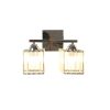 Aplique de pared March 2xE27 cromado con cristal