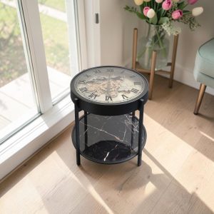 Mesa auxiliar/Reloj Vintage Moric patas metal  57cm