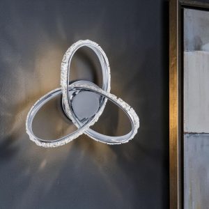 Aplique LED de pared Lusy cromado 3CCT 40W