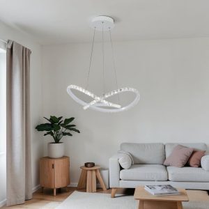 Lámpara LED colgante Lusy cromado 3CCT 30W
