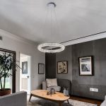 Lámpara LED colgante Charly cromado luz cálida 32W