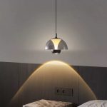 Lámpara LED colgante Sasha de vidrio smoke luz calida 5W