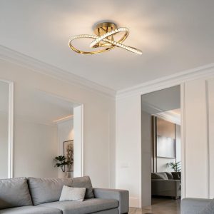 Lámpara LED de tumbado Lusy dorado 3CCT 40W