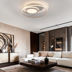 Lámpara LED de tumbado Marshal champagne luz cálida 40W