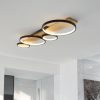 Lámpara LED de tumbado Trina negro+oak luz cálida 42W