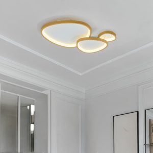Lámpara LED de tumbado Jey dorado luz cálida 50W