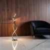 Lámpara LED de pedestal River negro luz cálida 36W