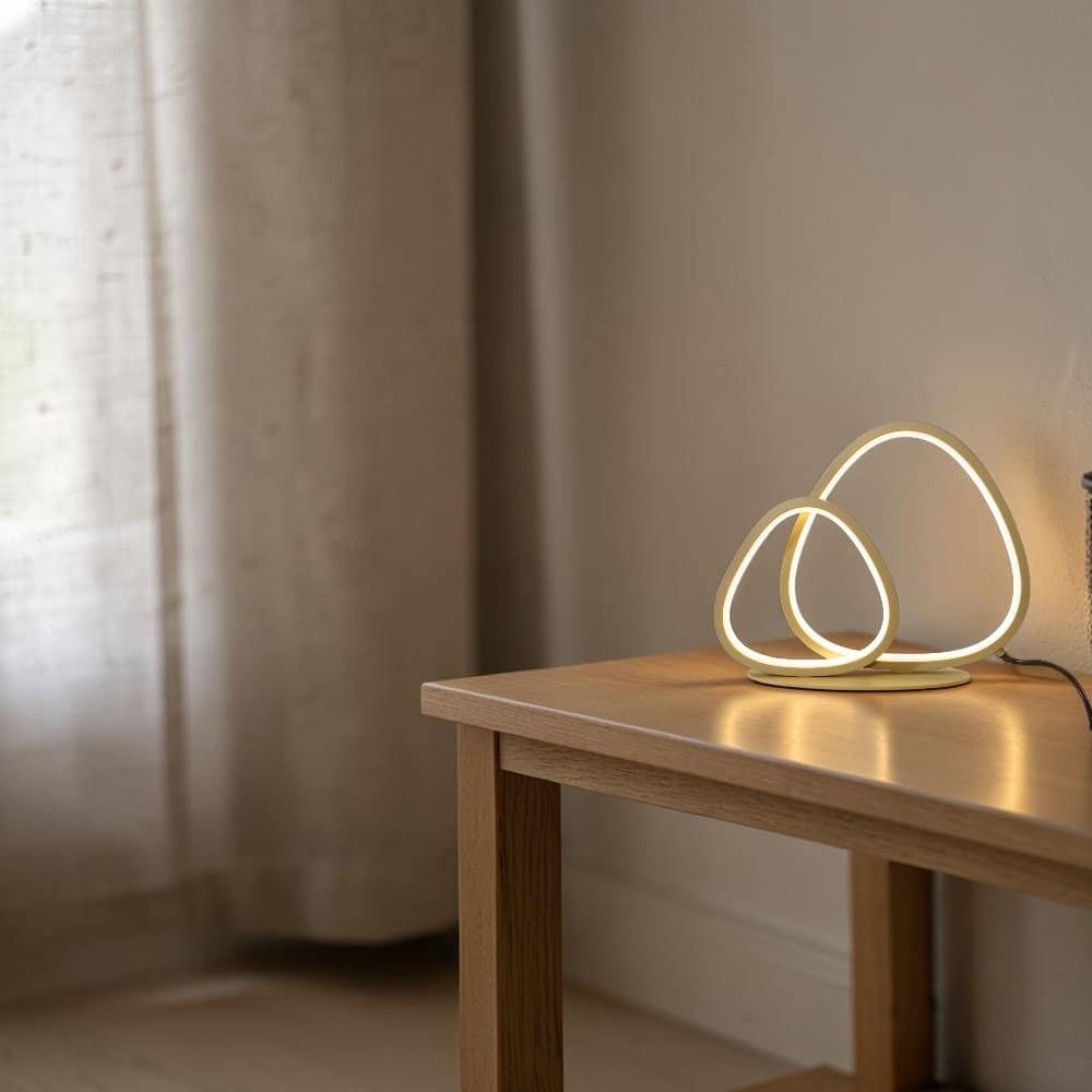 Lámpara LED de mesa Cymi dorado luz cálida 12W