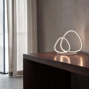 Lámpara LED de mesa Cymi champagne luz cálida 12W