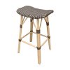 Taburete sin respaldar Gael aluminio taupe + PE rattan
